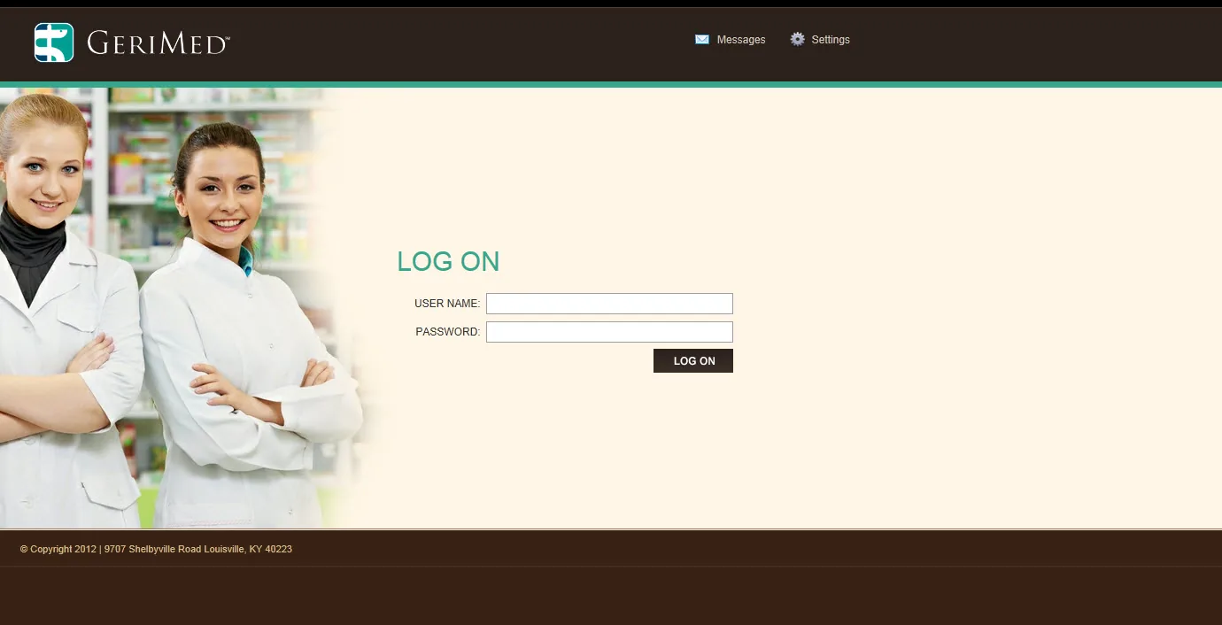 GeriMed: Web Interface: Citrix Web Interface login page