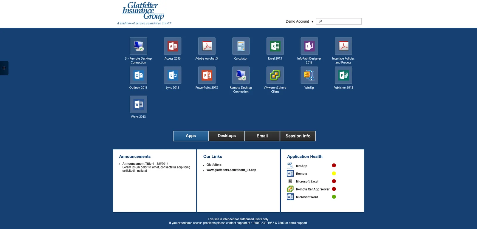 Glatfelter: StoreFront: Citrix StoreFront screenshot 2