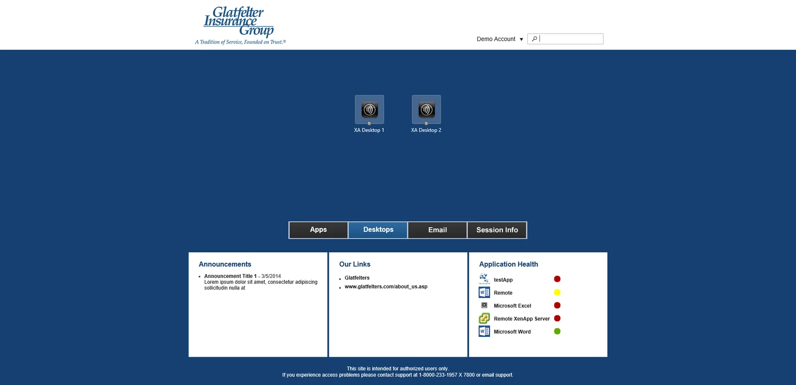 Glatfelter: StoreFront: Citrix StoreFront screenshot 3