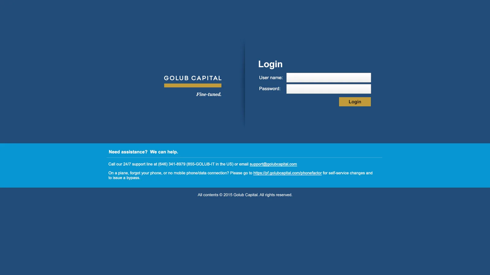 Golub Capital: StoreFront: Citrix StoreFront login page