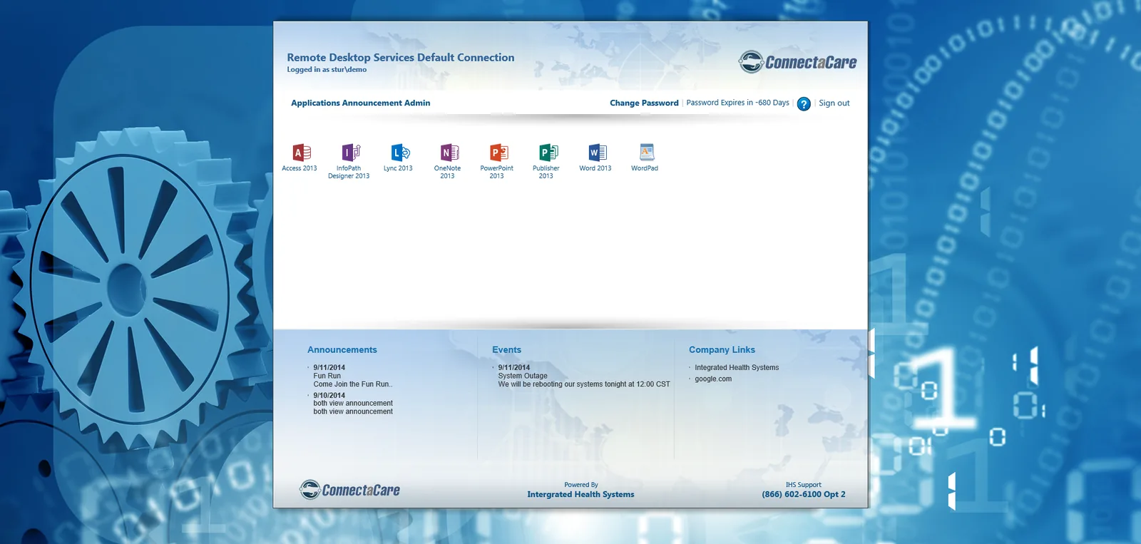 Integrated Health Systems: RD Web: Microsoft RD Web screenshot 2