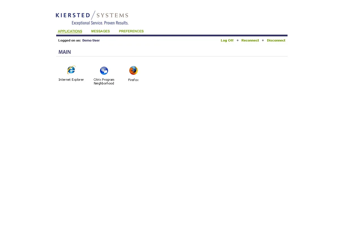 Kiersted Systems: Web Interface: Citrix Web Interface screenshot 8
