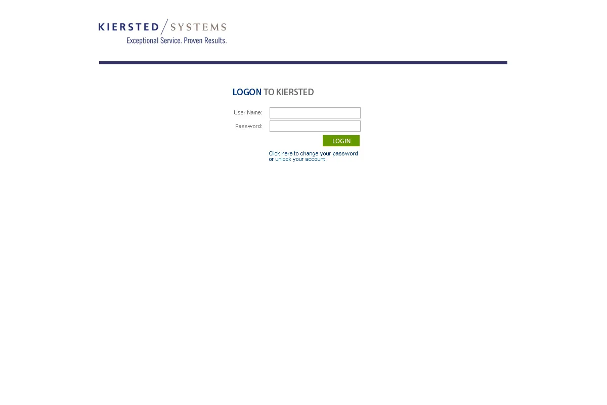 Kiersted Systems: Web Interface: Citrix Web Interface login page
