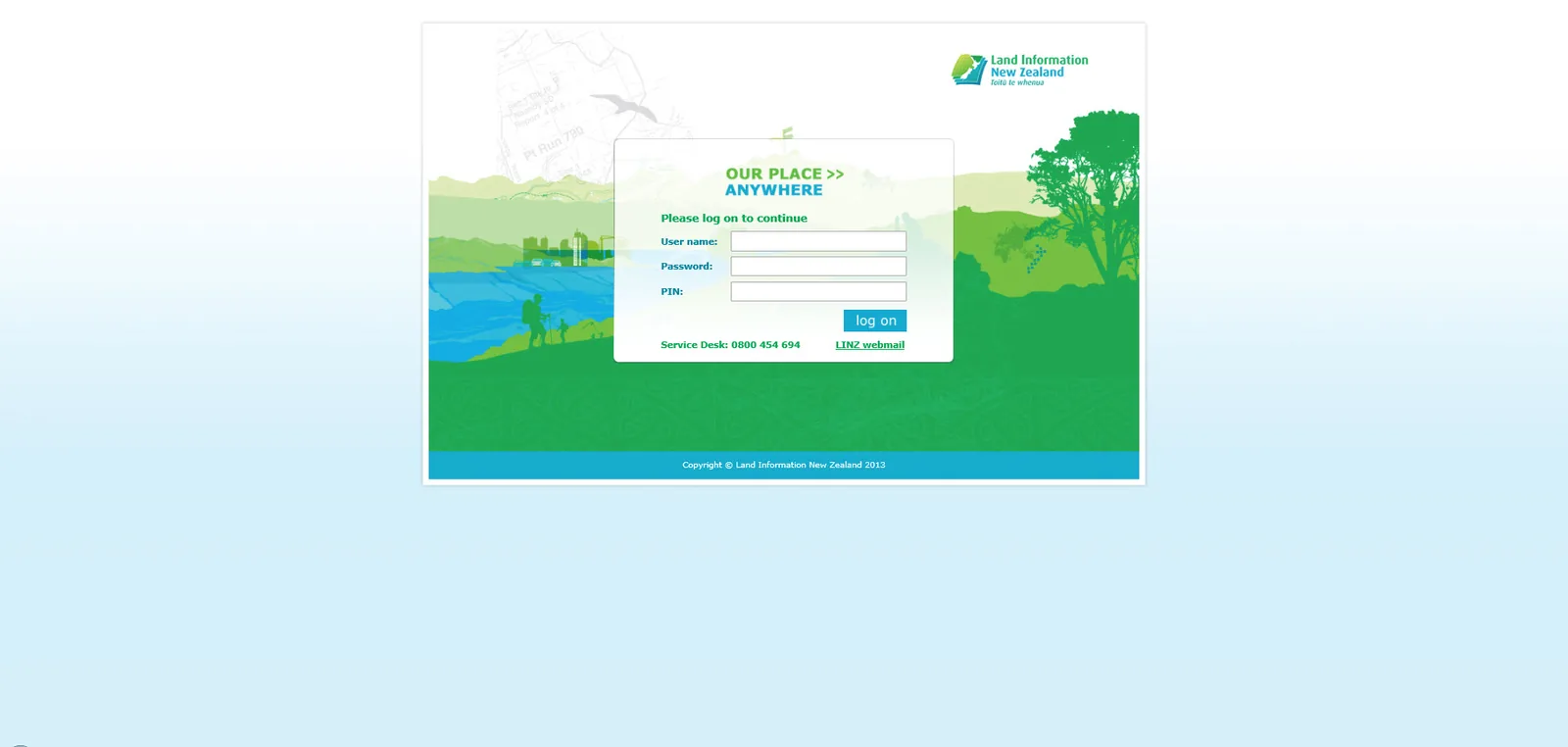 Land Information New Zealand: NetScaler: Citrix NetScaler login page