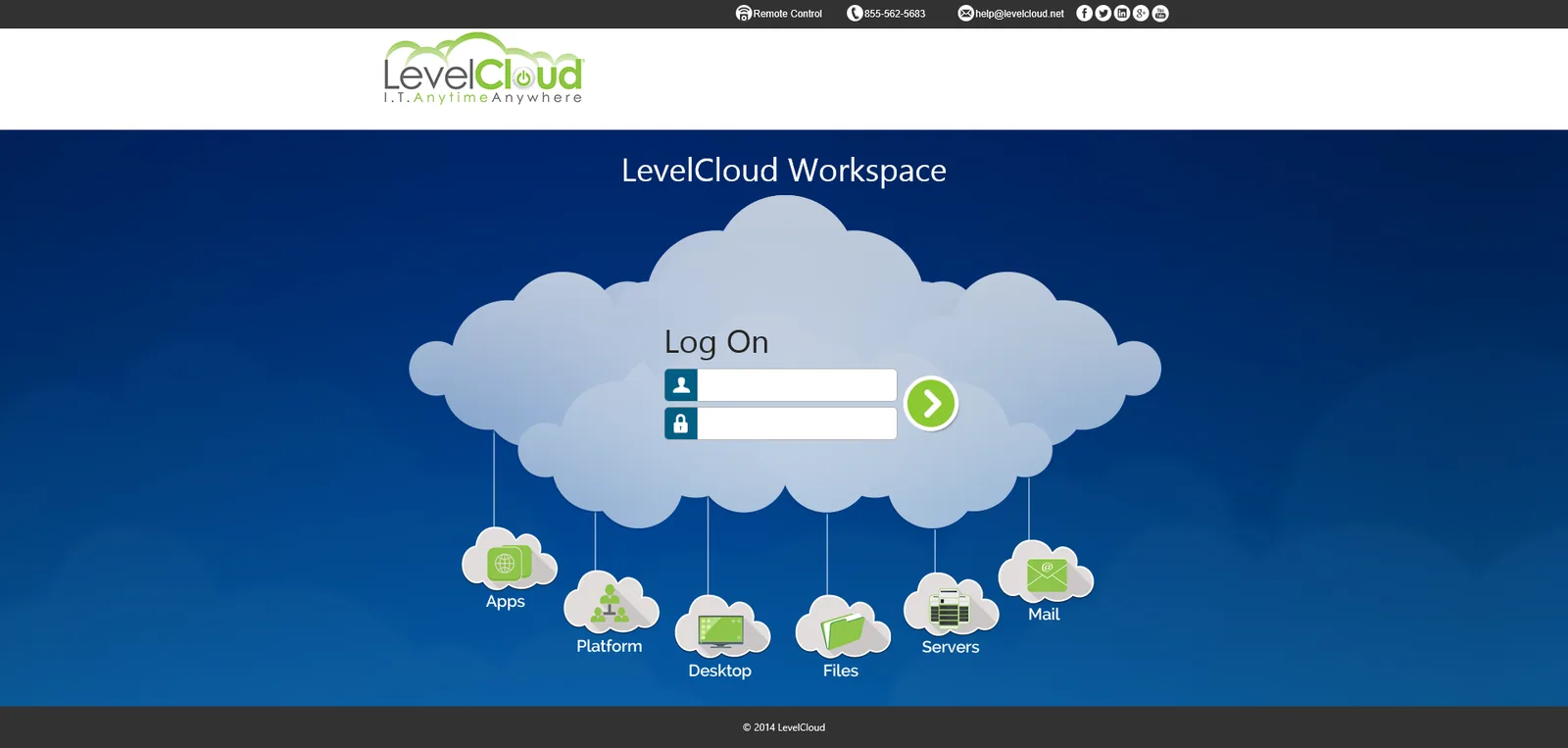 Level Cloud: StoreFront: Citrix StoreFront login page