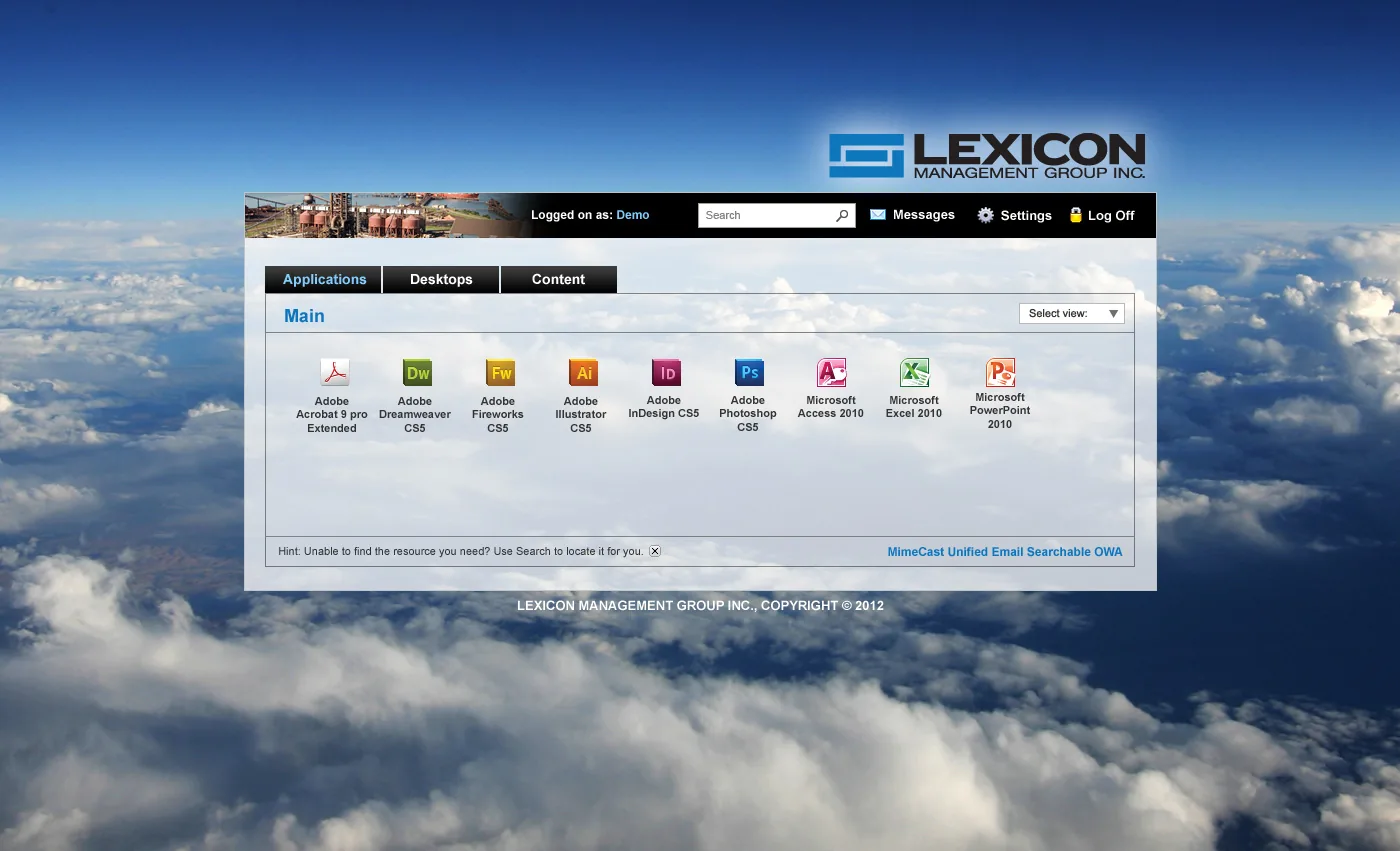 Lexicon Management Group Inc: Web Interface: Citrix Web Interface screenshot 2