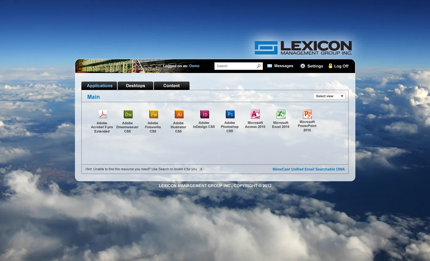 Lexicon Management Group Inc: Web Interface: Citrix Web Interface screenshot 4