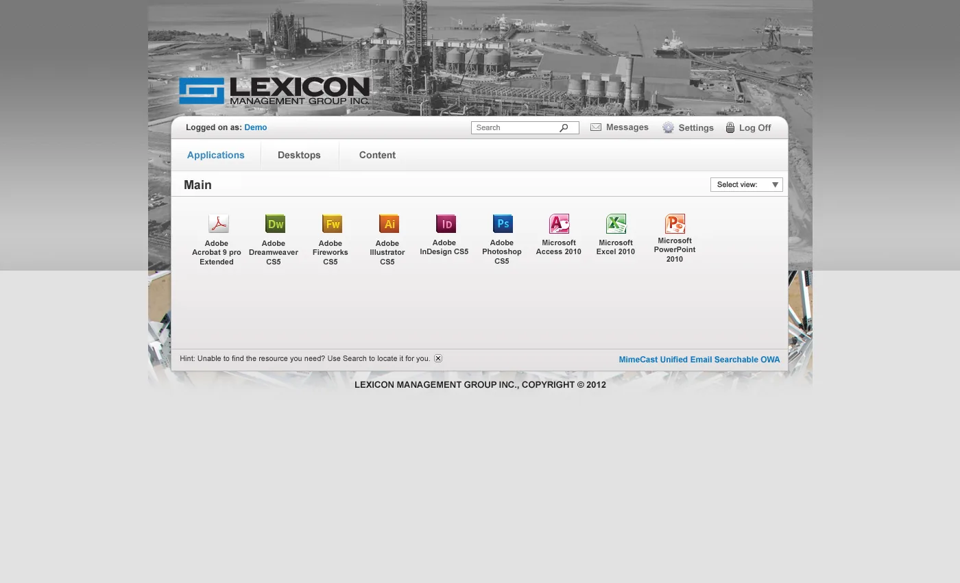 Lexicon Management Group Inc: Web Interface: Citrix Web Interface screenshot 6