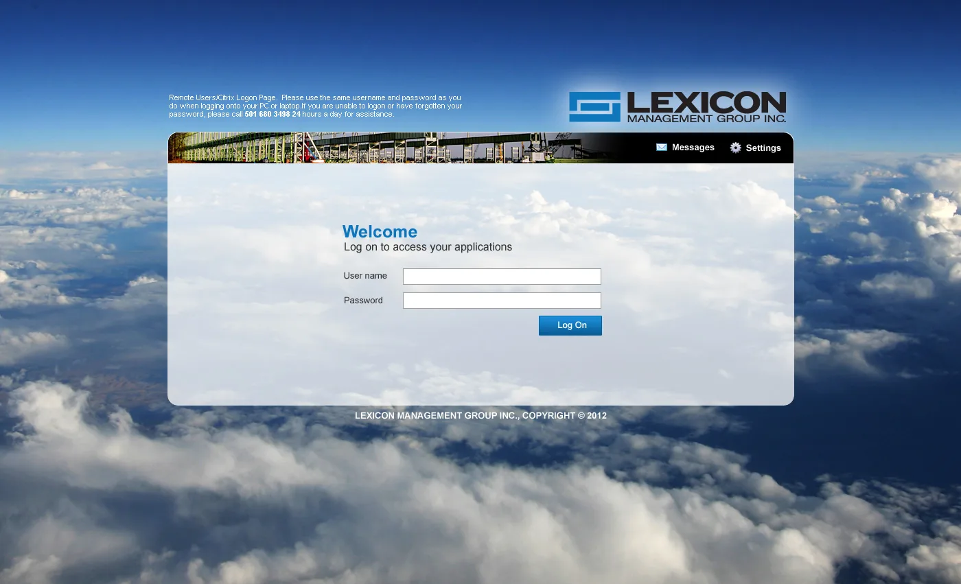 Lexicon Management Group Inc: Web Interface: Citrix Web Interface screenshot 3