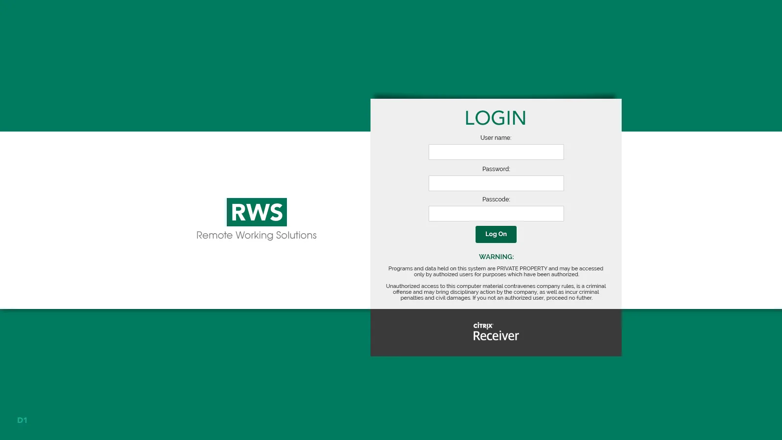 Lloyds Bank: NetScaler: Citrix NetScaler login page