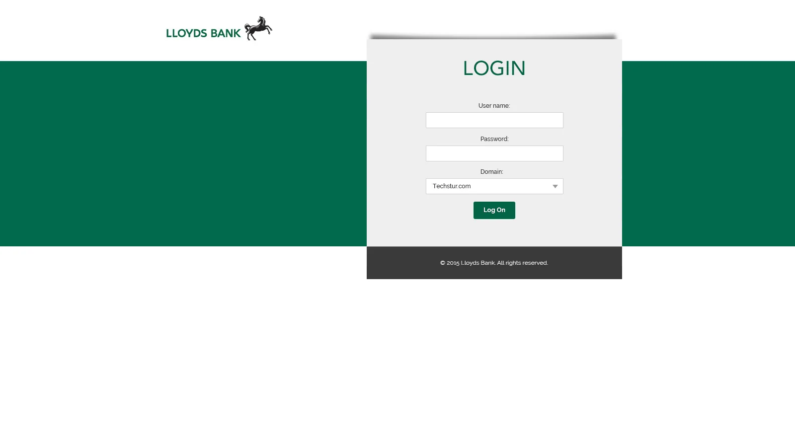 Lloyds Bank: StoreFront: Citrix StoreFront login page
