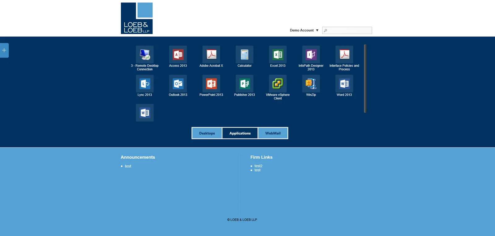 Loeb & Loeb: StoreFront: Citrix StoreFront screenshot 2