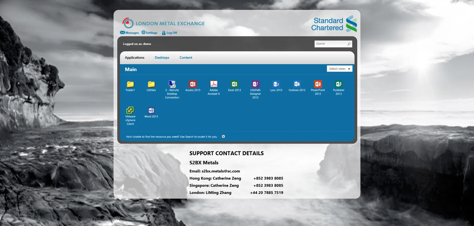London Metal Exchange: Web Interface: Citrix Web Interface screenshot 2