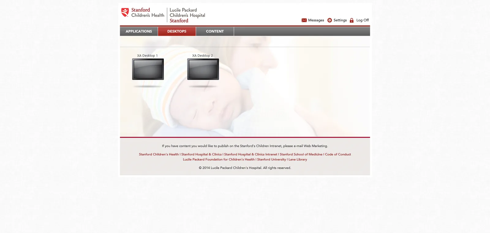 Lucile Packard Children's Hospital: Web Interface: Citrix Web Interface screenshot 3