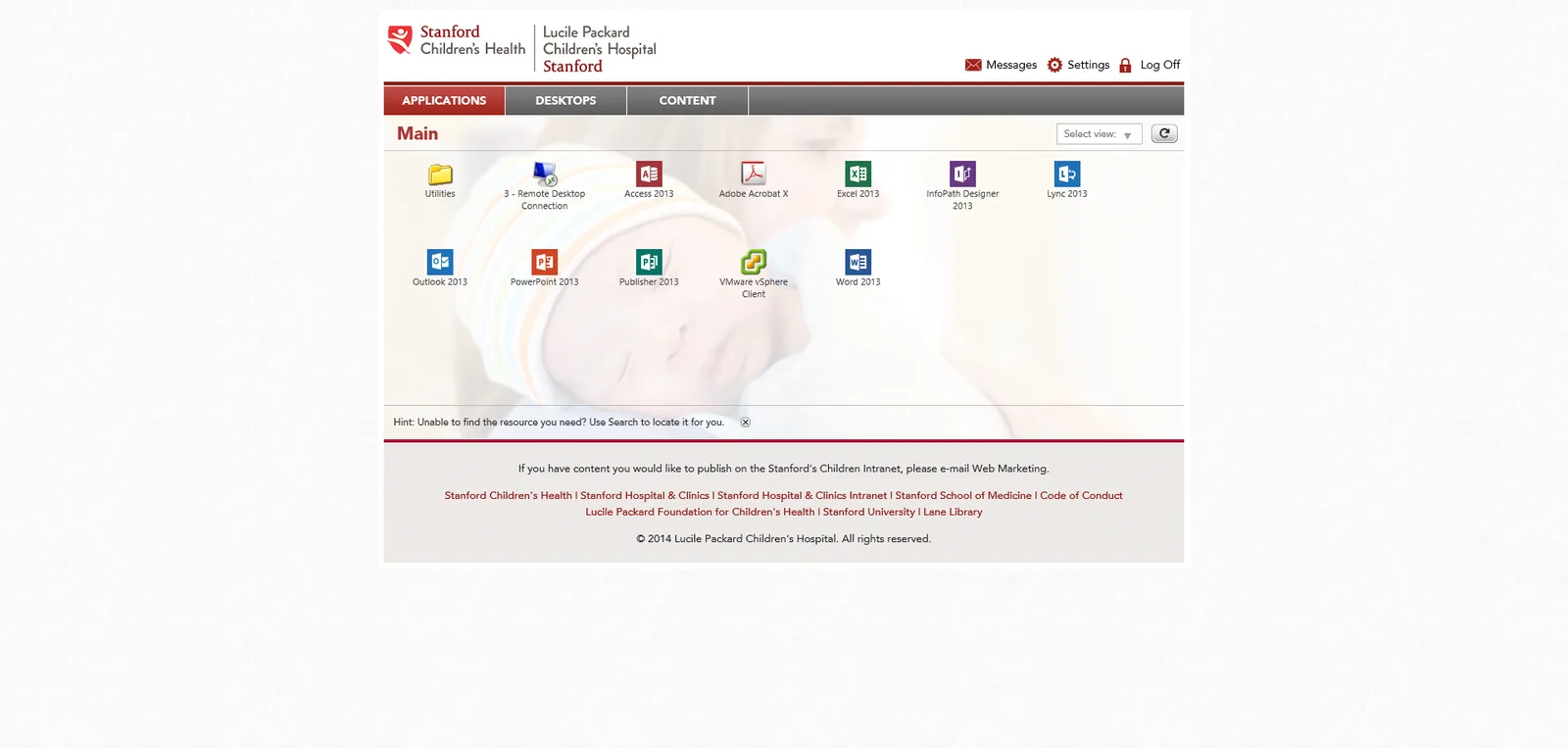 Lucile Packard Children's Hospital: Web Interface: Citrix Web Interface screenshot 5