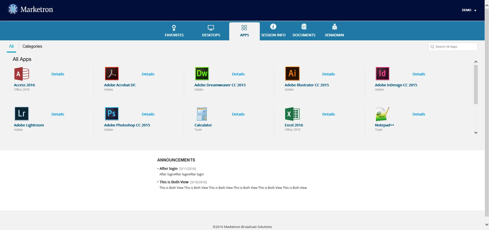 Marketron: StoreFront: Citrix StoreFront screenshot 2