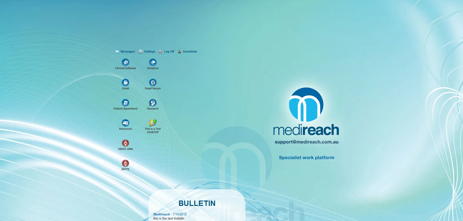 Medireach: Web Interface: Citrix Web Interface screenshot 2