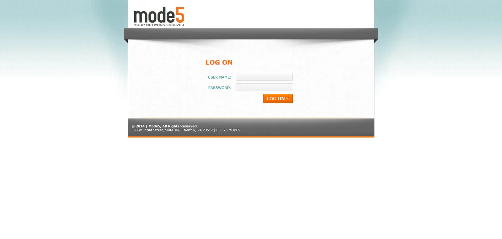 Mode5: NetScaler: Citrix NetScaler login page