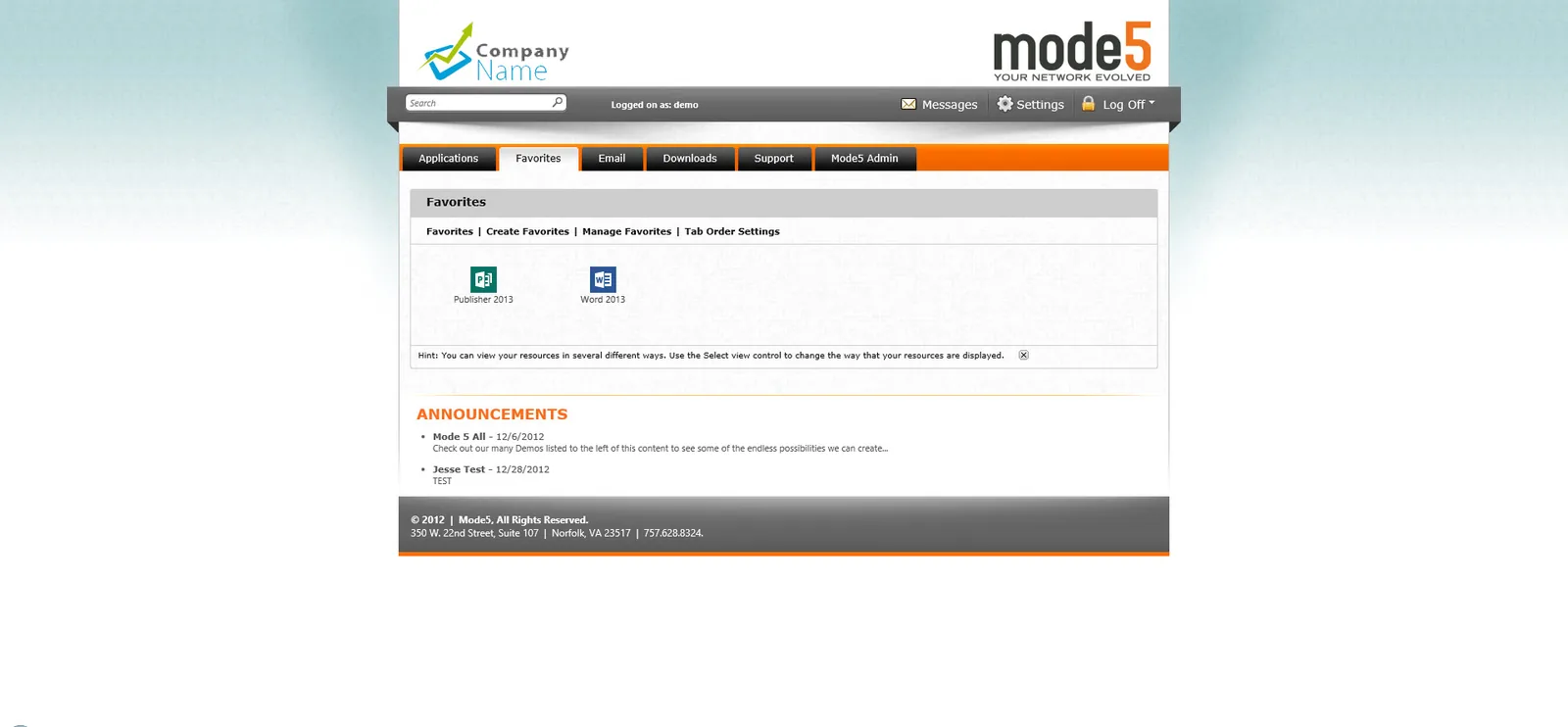 Mode5: Web Interface: Citrix Web Interface screenshot 4