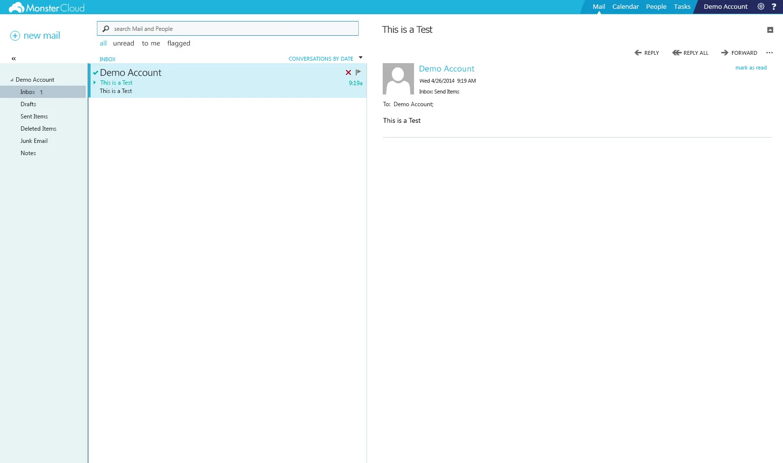 Monster Cloud: OWA: Microsoft OWA screenshot 2