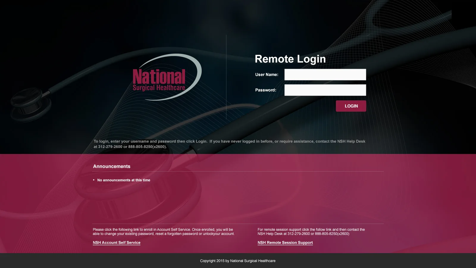 National Surgical Healthcare: NetScaler: Citrix NetScaler login page