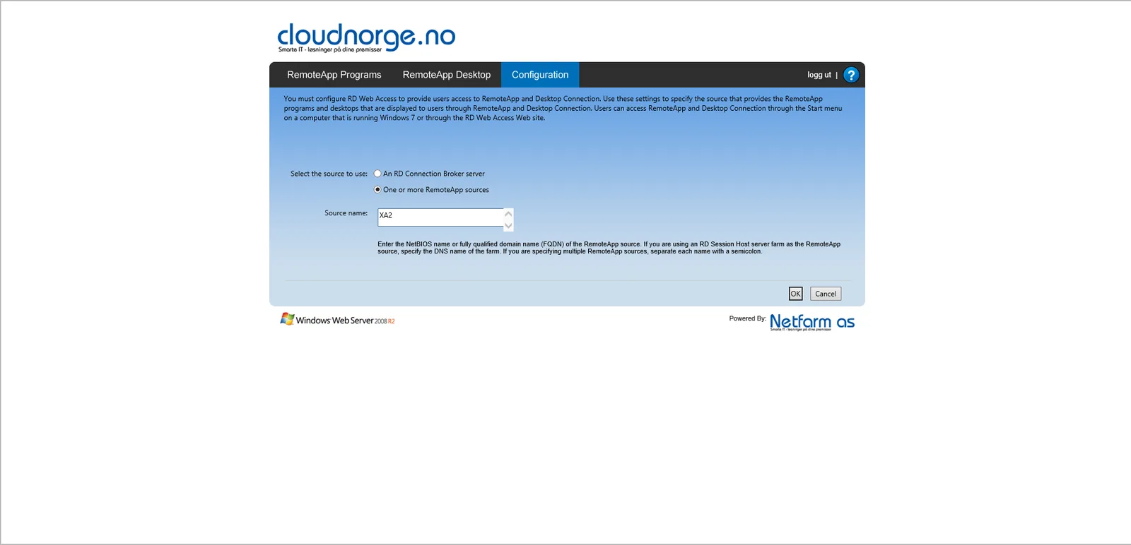 Netfarm: RD Web: Microsoft RD Web screenshot 4