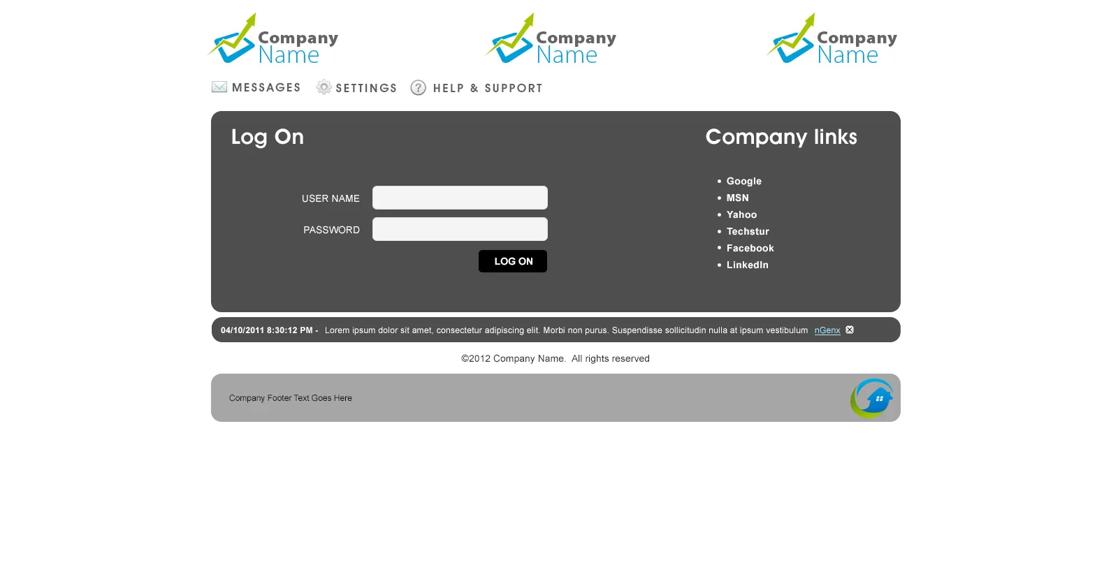nGenx: Web Interface: Citrix Web Interface login page