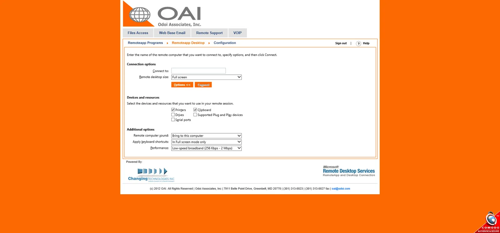 Odoi: RD Web: Microsoft RD Web screenshot 3