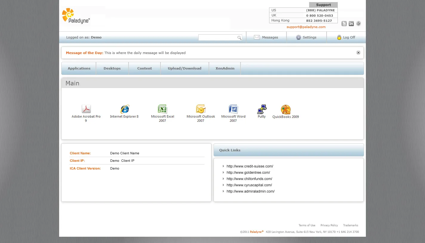 Paladyne Systems: Web Interface: Citrix Web Interface screenshot 4