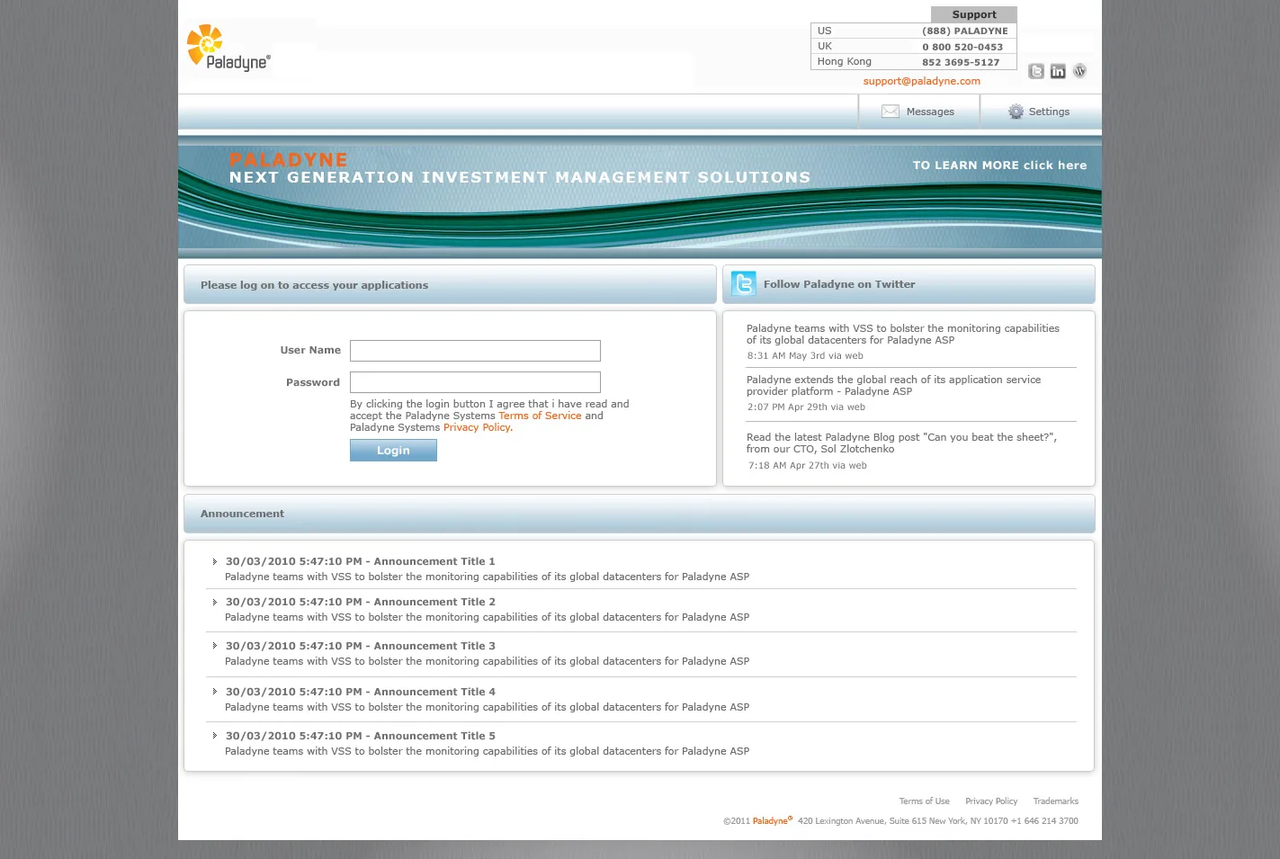 Paladyne Systems: Web Interface: Citrix Web Interface screenshot 3