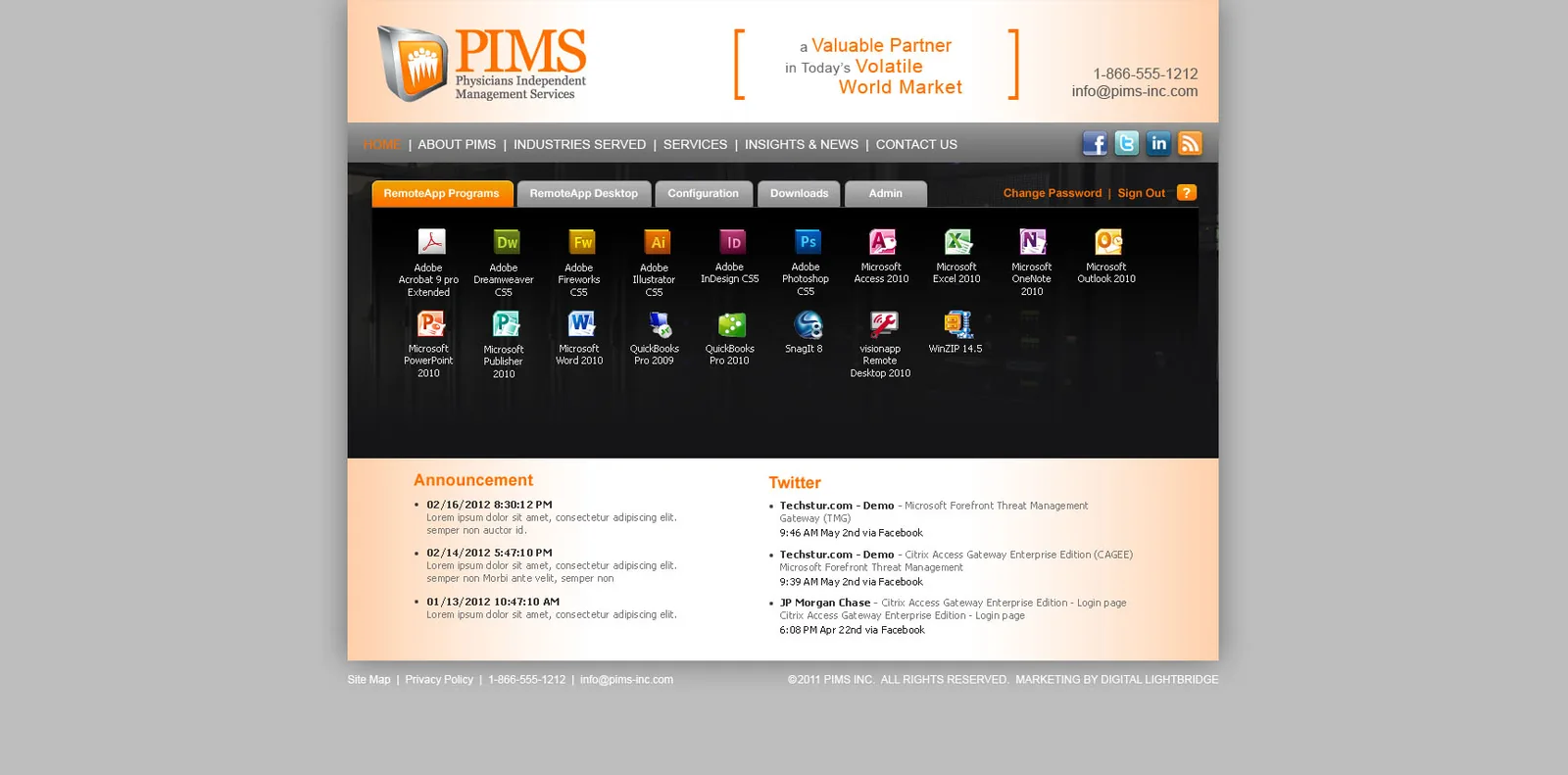 PIMS: RD Web: Microsoft RD Web screenshot 2