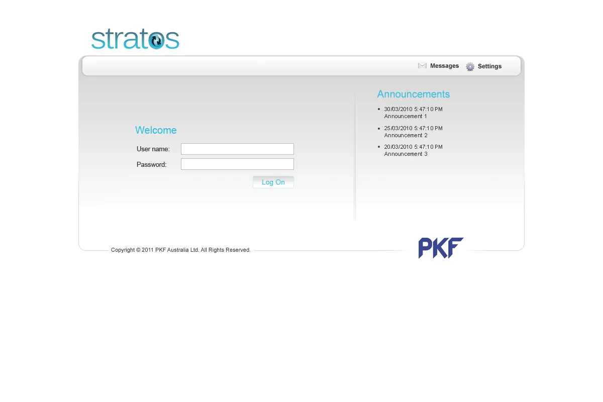 PKF: Web Interface: Citrix Web Interface login page