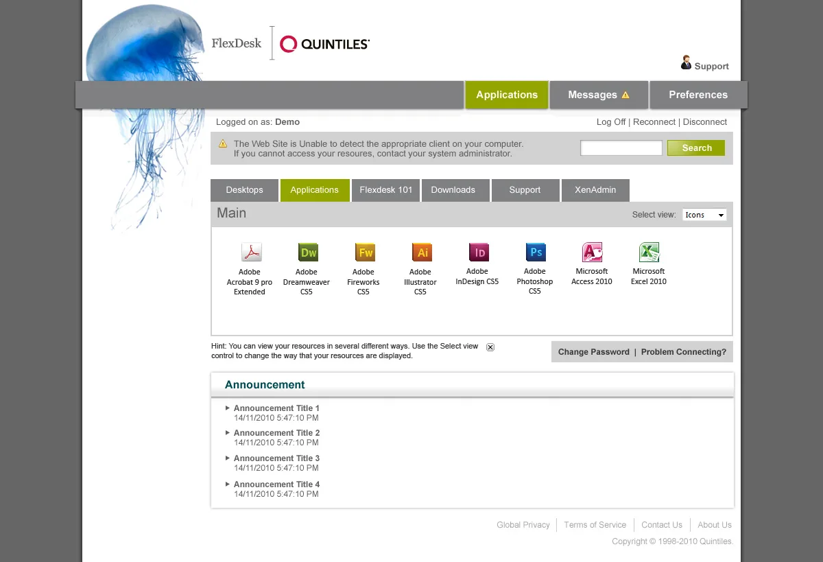 Quintiles: Web Interface: Citrix Web Interface screenshot 6