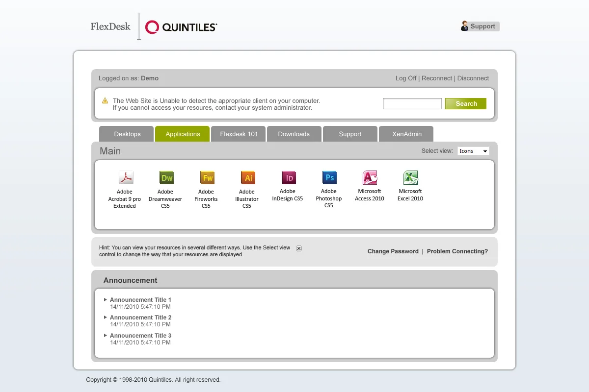 Quintiles: Web Interface: Citrix Web Interface screenshot 8