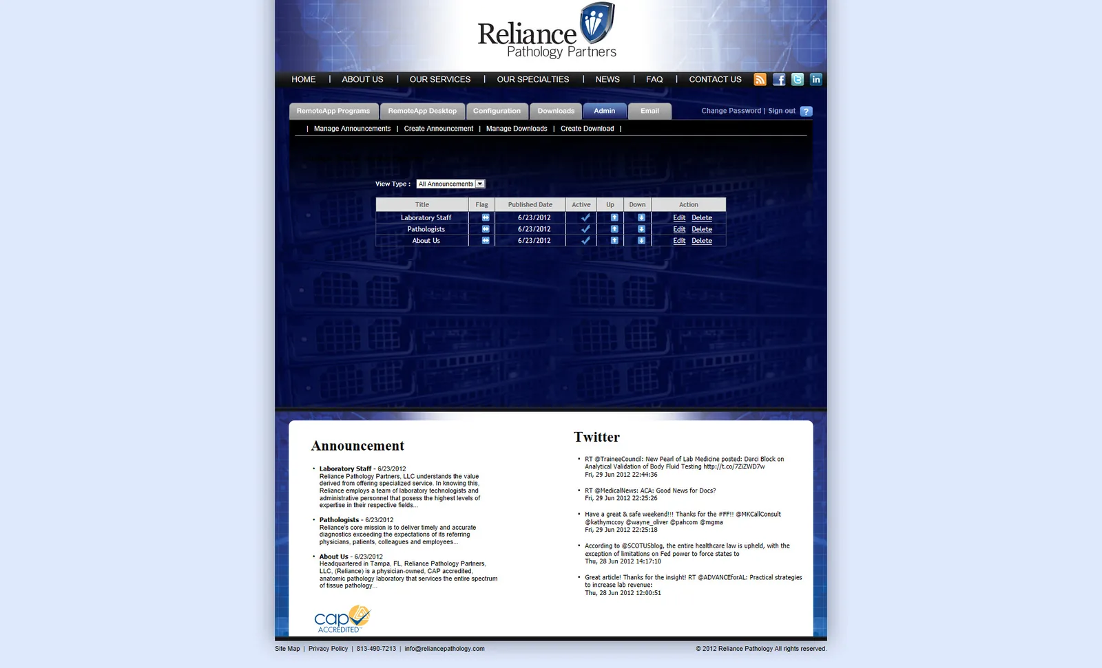 Reliance Pathology: RD Web: Microsoft RD Web screenshot 3