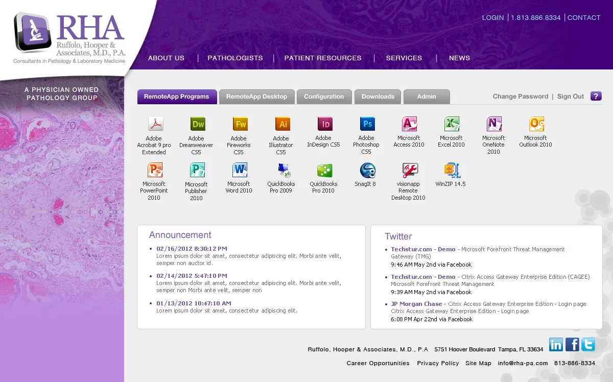 RHA: RD Web: Microsoft RD Web screenshot 2