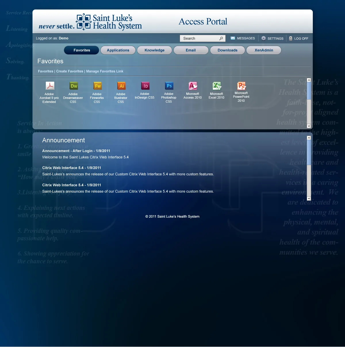 Saint Luke's Health System: Web Interface: Citrix Web Interface screenshot 2