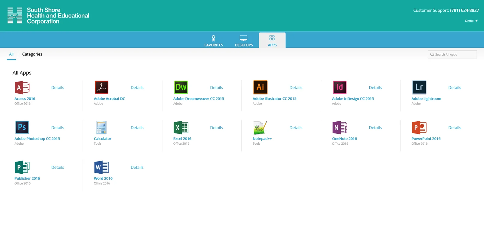 South Shore Hospital: StoreFront: Citrix StoreFront screenshot 2