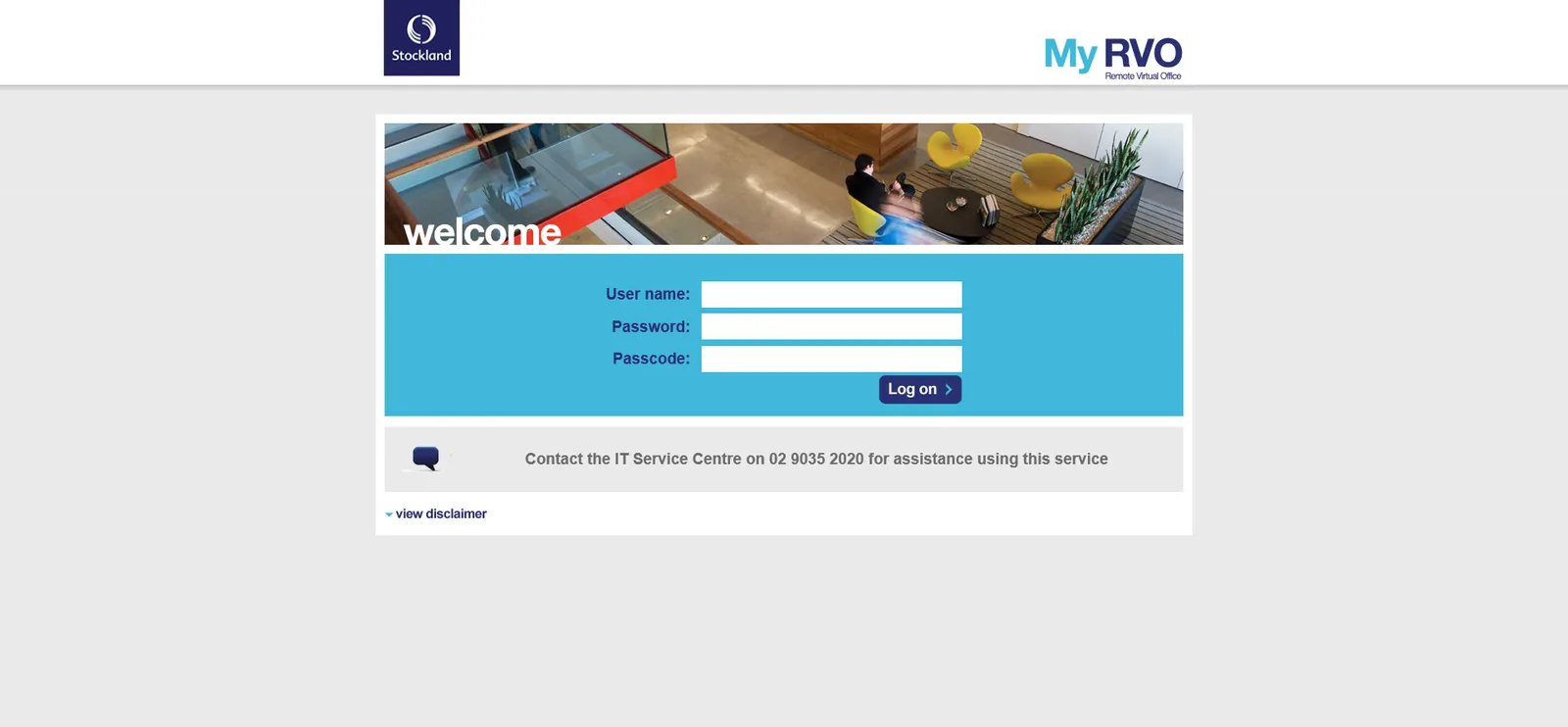 Stockland: NetScaler: Citrix NetScaler login page