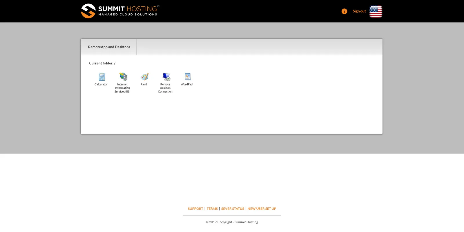 Summit Hosting: RD Web: Microsoft RD Web screenshot 5