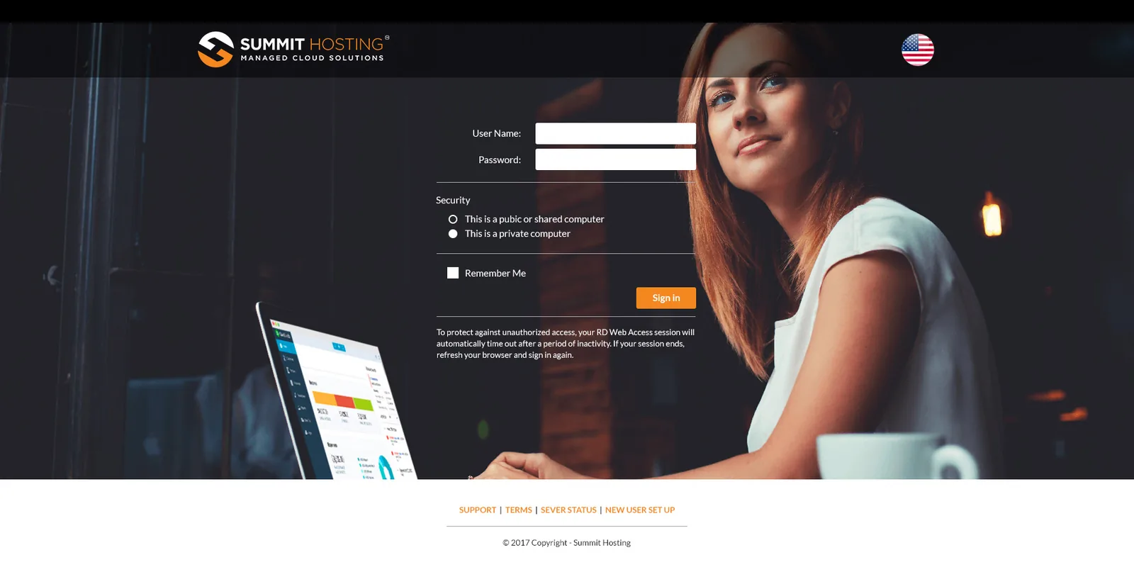 Summit Hosting: RD Web: Microsoft RD Web screenshot 4