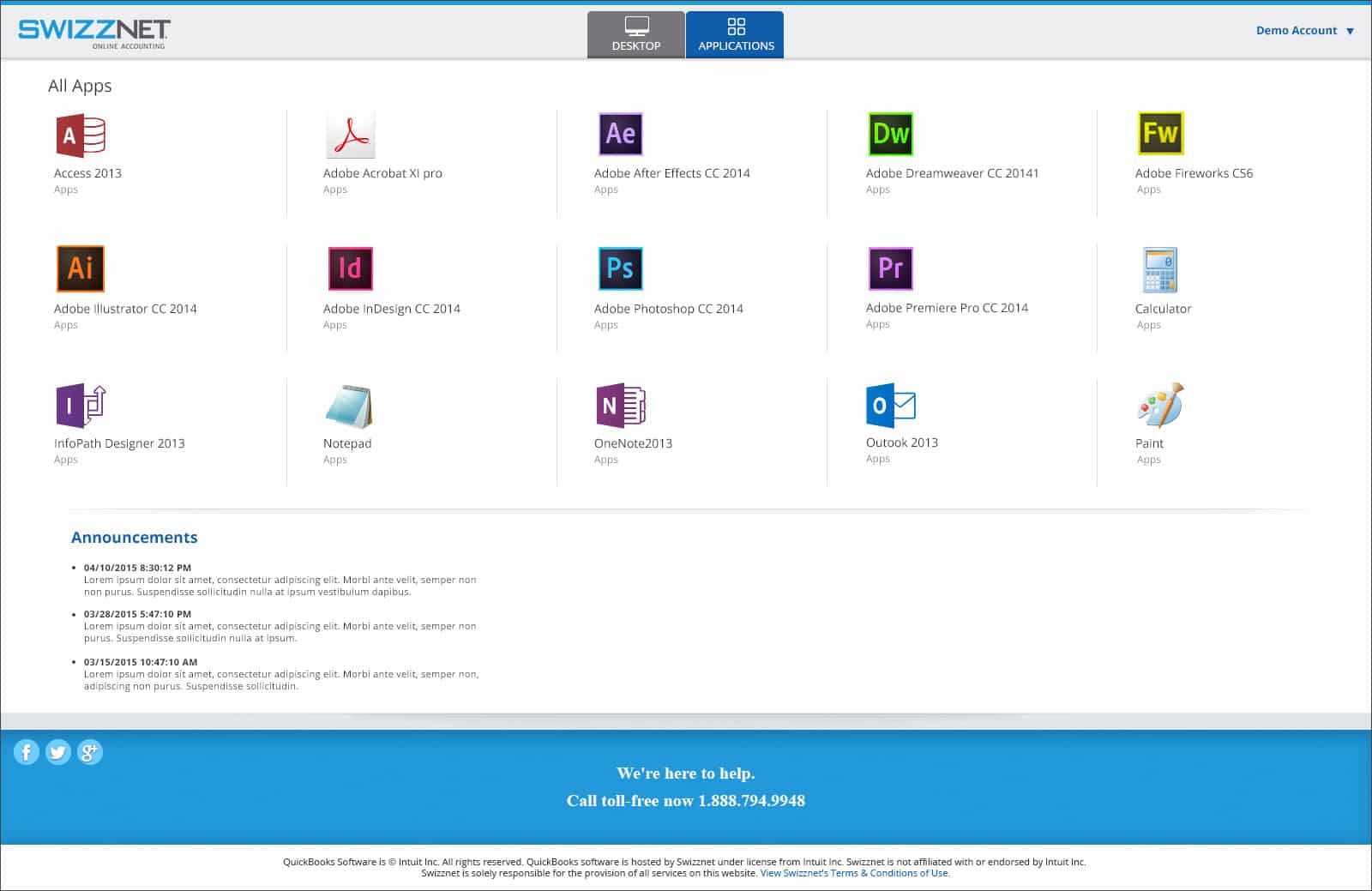 Swizznet: Citrix StoreFront screenshot 2