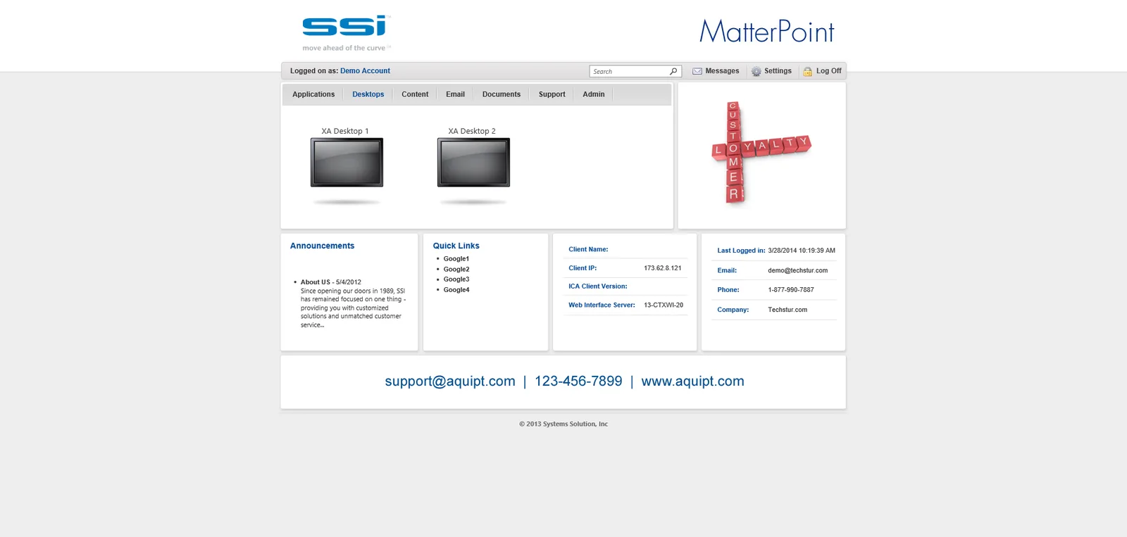 Systems Solution, Inc: Web Interface (Design 2): Citrix Web Interface screenshot 3