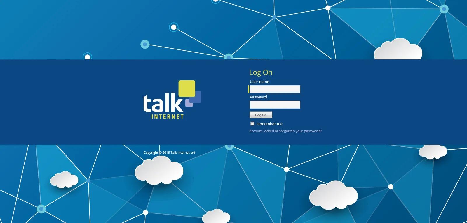 Talk Internet: Cloud Portal: Citrix Cloud Portal login page