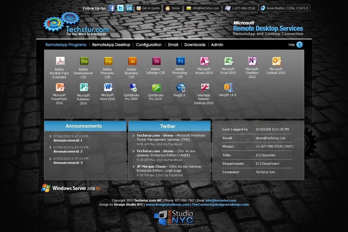 Techstur.com: RD Web Access 2010: Microsoft RD Web screenshot 2