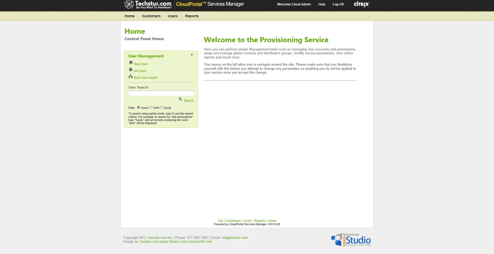 Techstur.com: Cloud Portal: Citrix Cloud Portal screenshot 4