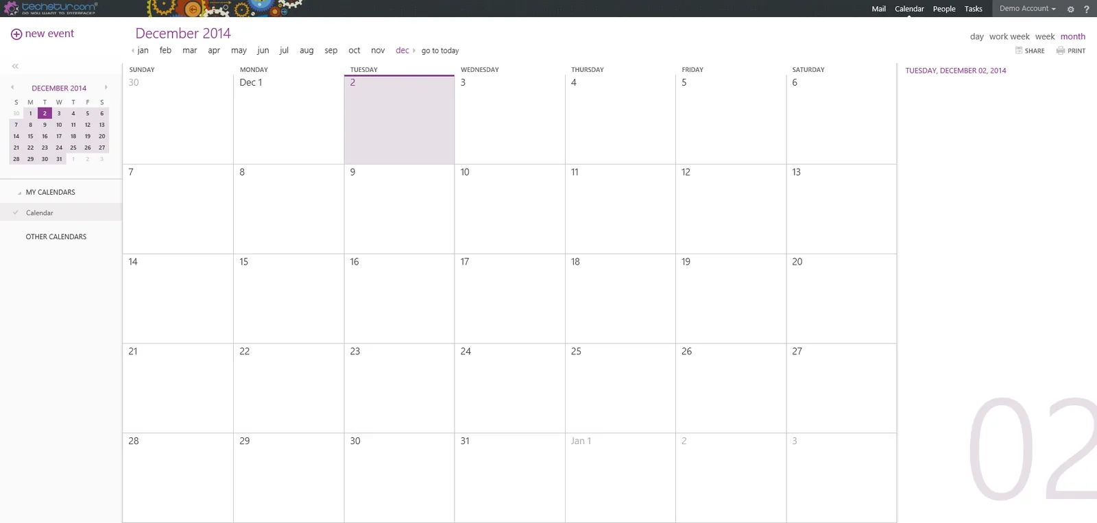 Techstur.com: OWA: Microsoft OWA screenshot 4