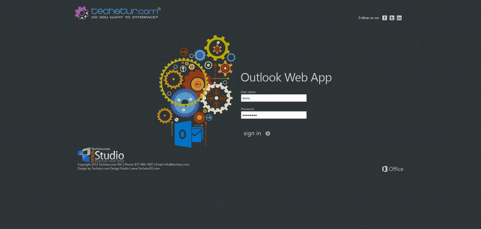 Techstur.com: OWA: Microsoft OWA login page