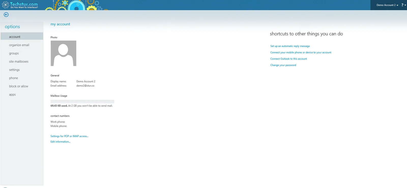 Techstur.com: OWA: Microsoft OWA screenshot 13