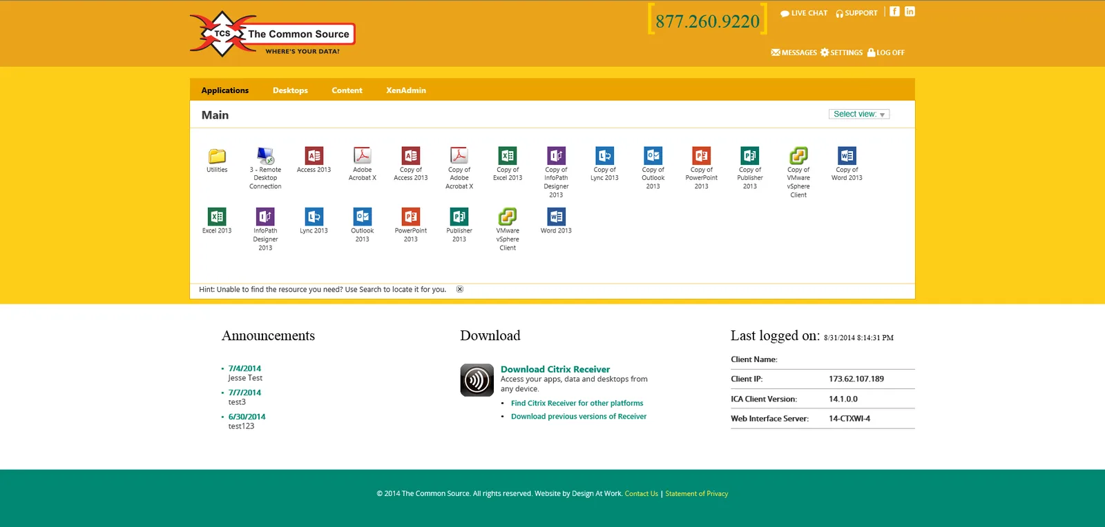 The Common Source: Web Interface: Citrix Web Interface screenshot 2